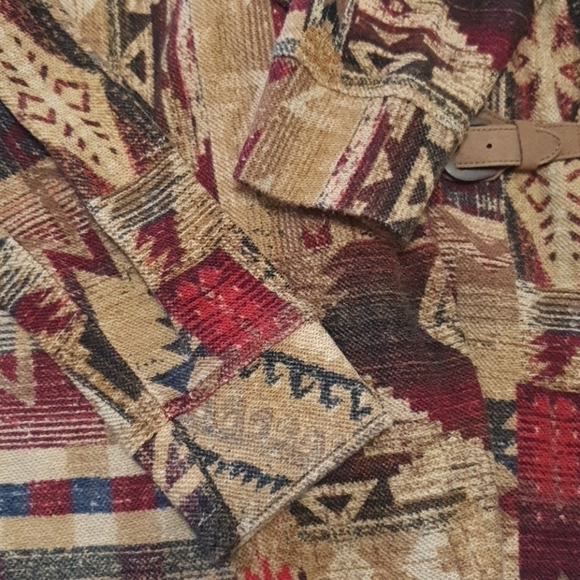 Ralph Lauren Aztec Print Cowl Neck Cotton Jacket - Picture 7 of 9